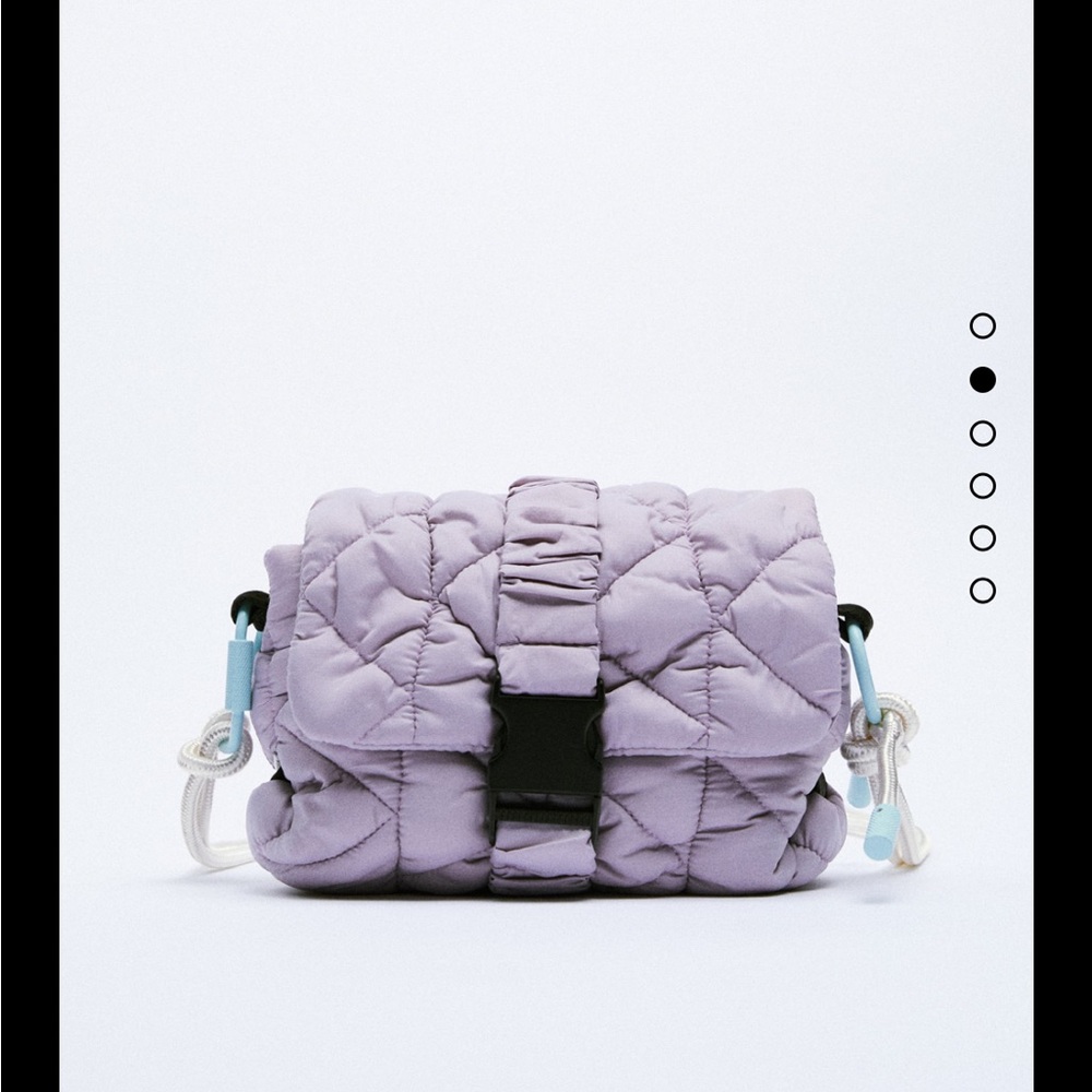 Excellent Zara quilted crossbody apres ski collection color purple